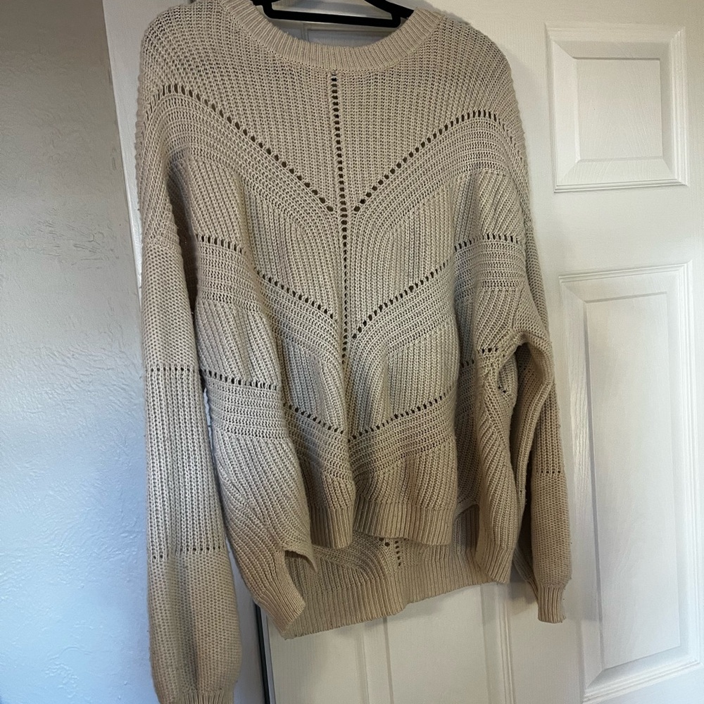 Marine Layer Women's Cream Knit Sweater